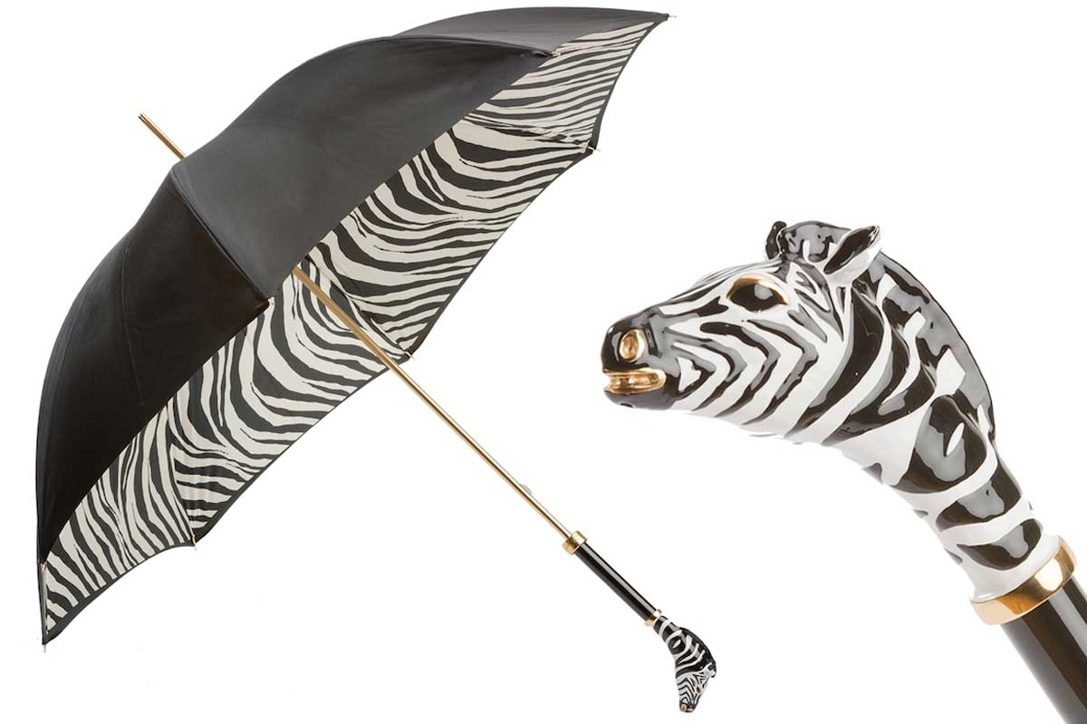 Pasotti Regenschirm ZEBRA- schwarz/ weiß