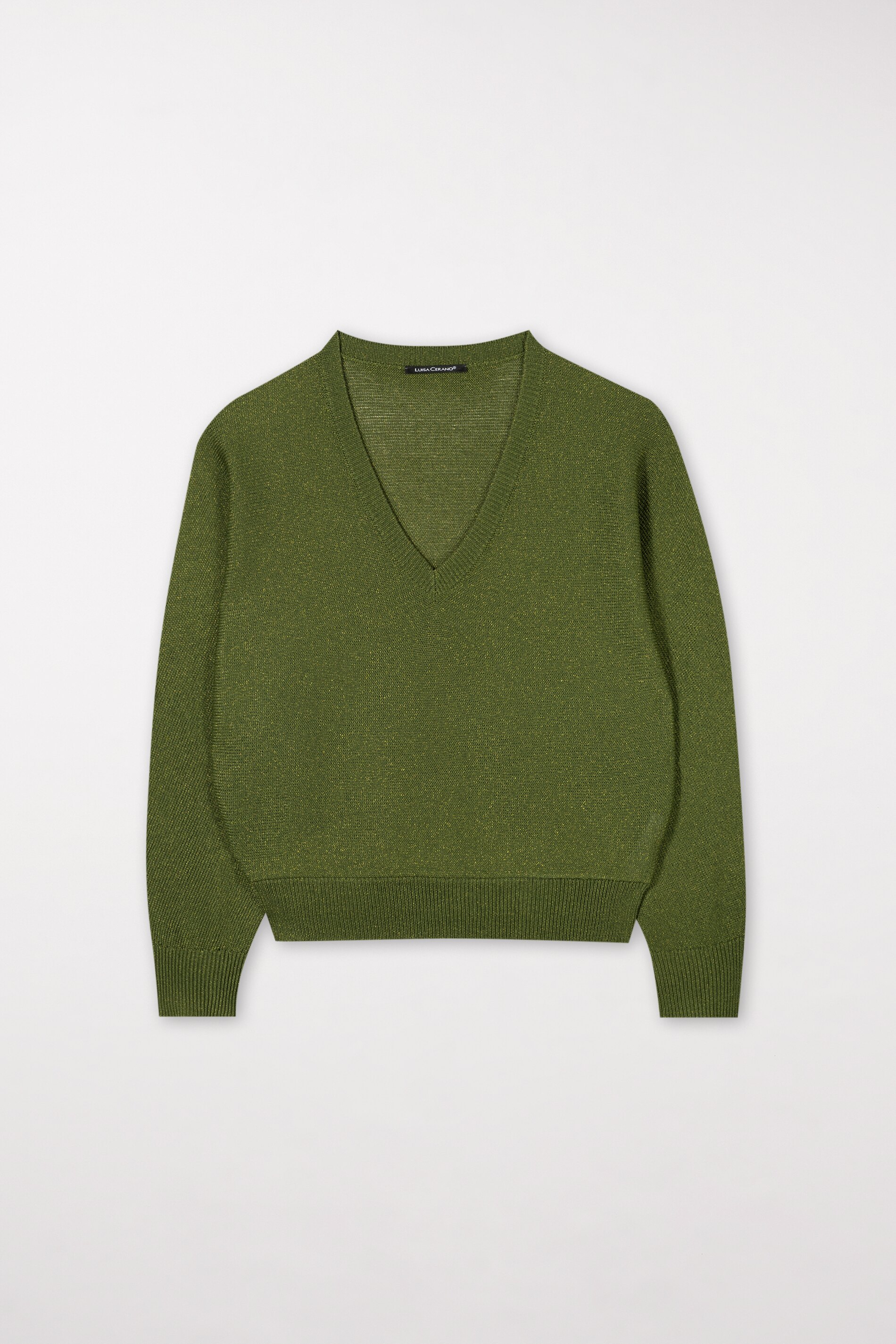Luisa Cerano Pullover V-NECK - moss green/grün