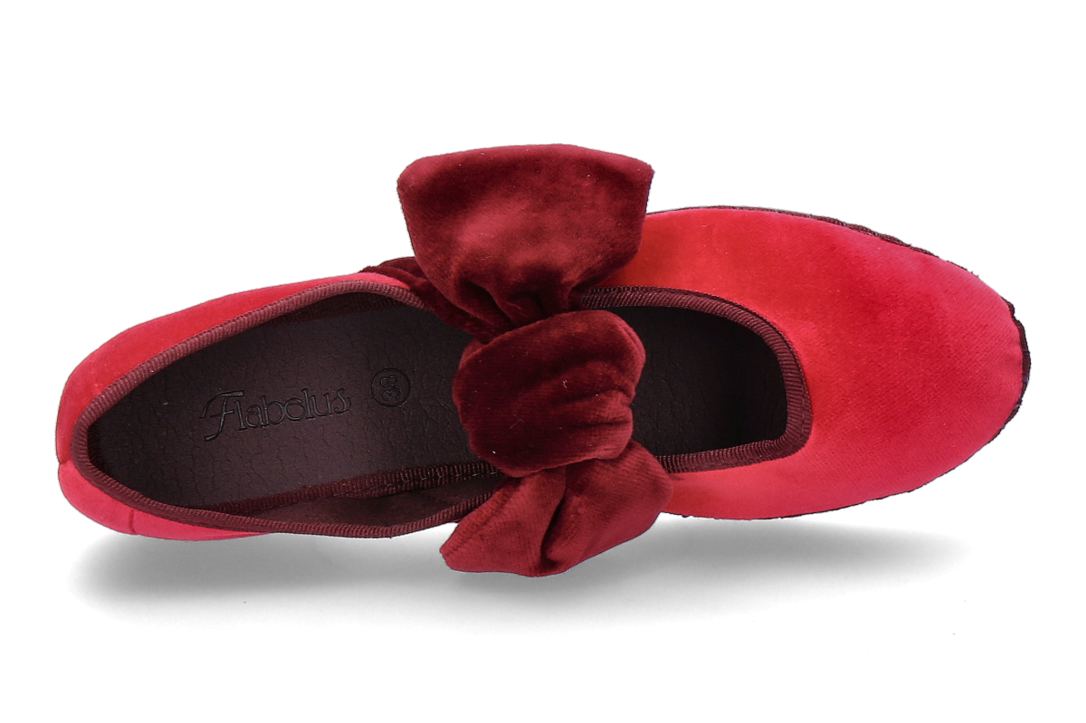 Flabelus Ballerina LYRA SAMT- burgundy/ rot