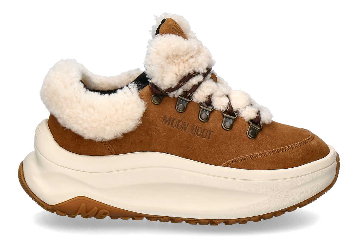 Moon Boot Damen Sneaker MOON247 CITY SHEARLING- cognac/ hellbraun