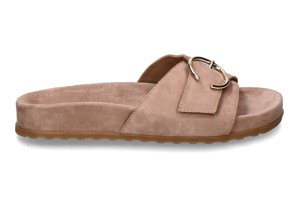 Paul Green Pantolette SOFT VELVET- rosewood/ beige