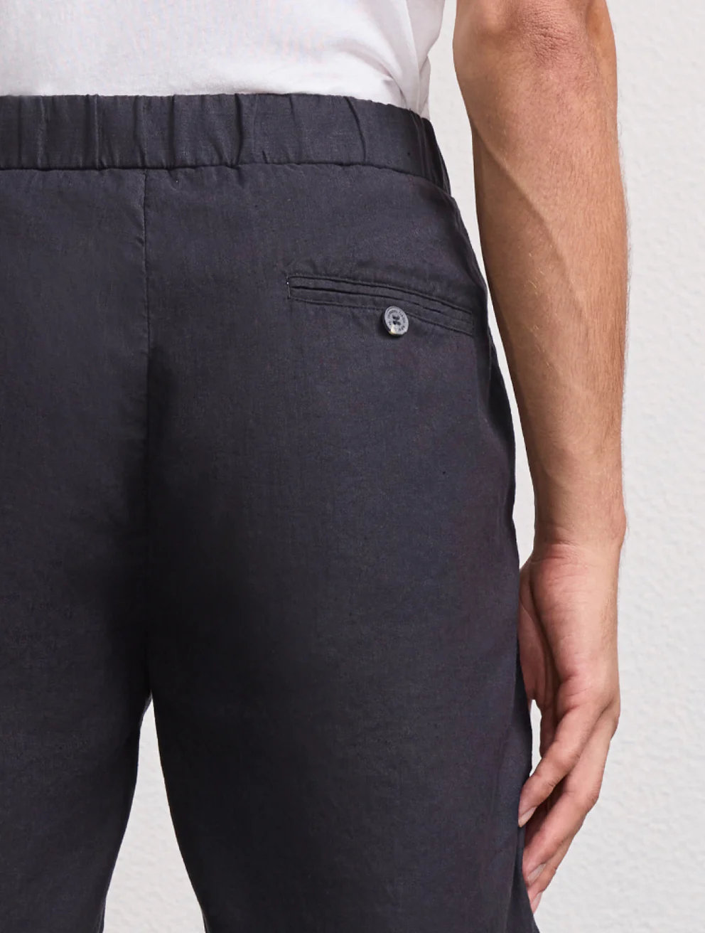 Frescobol Carioca Herren- Shorts FELIPE LEINEN- black/schwarz