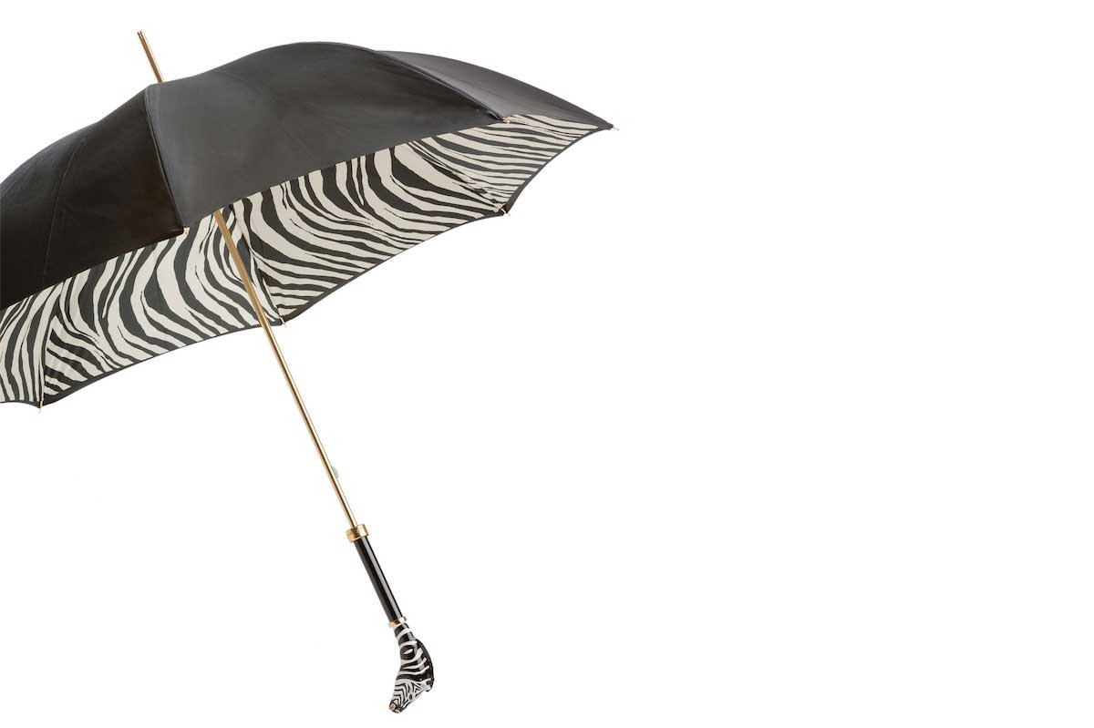 Pasotti Regenschirm ZEBRA- schwarz/ weiß