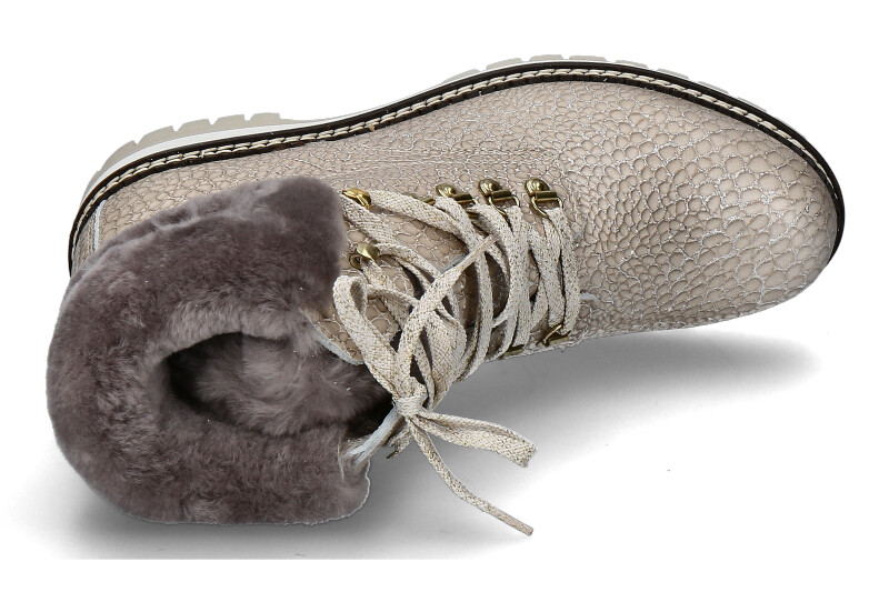 New Italia Shoes Stiefelette gefüttert GLITTER KALBSLEDER SAND (37 )