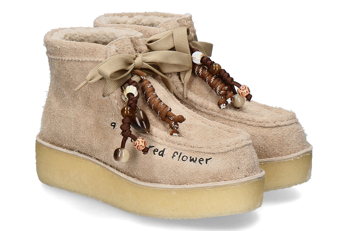 Nan-Ku Couture Boots gefüttert EFK03- beige 