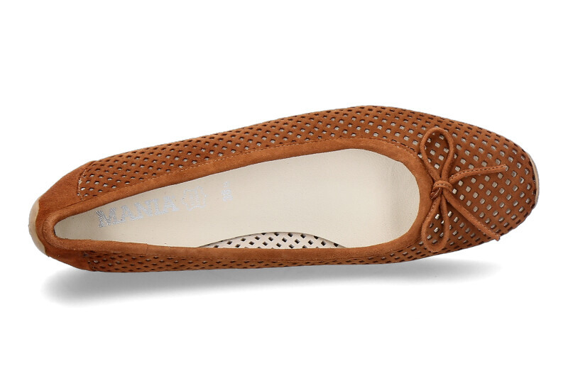 Mania Ballerina PERFORATO CAMOSCIO COGNAC (37 )