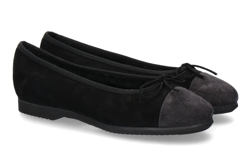 Unützer Ballerina gefüttert CAMOSICO NERO CAMOSCIO ANTHRAZIT  (41)