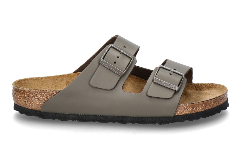 Birkenstock Pantolette ARIZONA NORMAL BS NATURLEDER- concrete gray