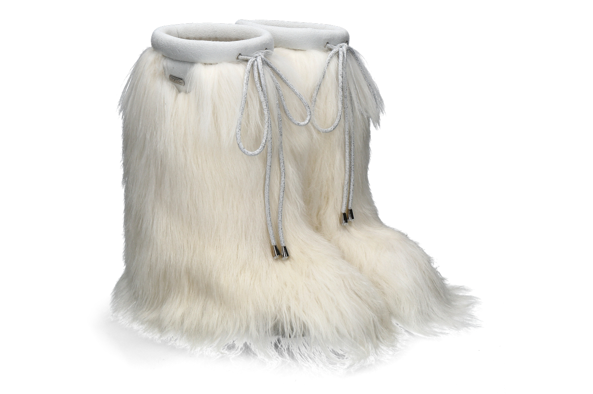 Oscar Sport Damen- Fellstiefel 04 CAPRA- white/ weiss