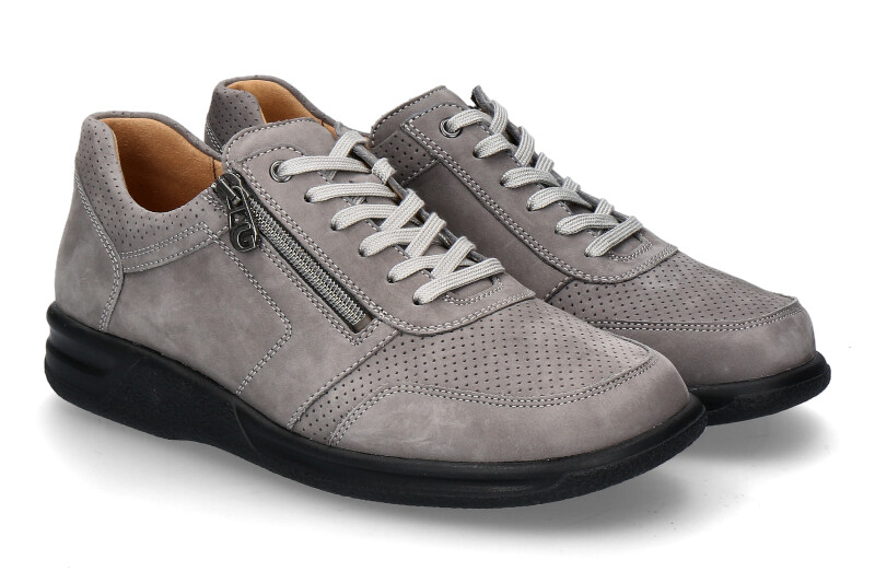 Ganter Herren- Sneaker KURT K VARIO SENSITIV NUBUKLEDER- graphit/grau