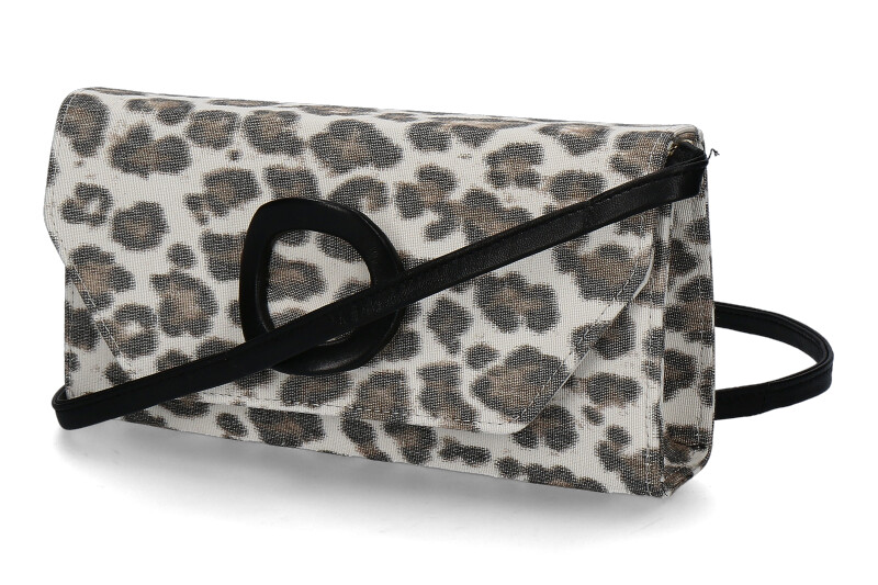 Brunate Clutch LINO PARD NAPPA NERO ACC ORO