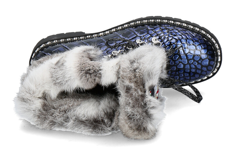 New Italia Shoes Stiefelette gefüttert REPTIL-OPTIK VEGAS (38)