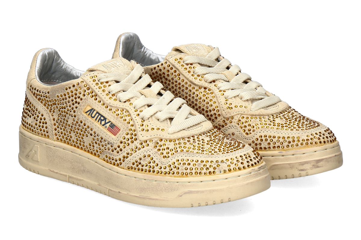 Autry Damen Sneaker MEDALIST LOW STRASS - cookies / bronze