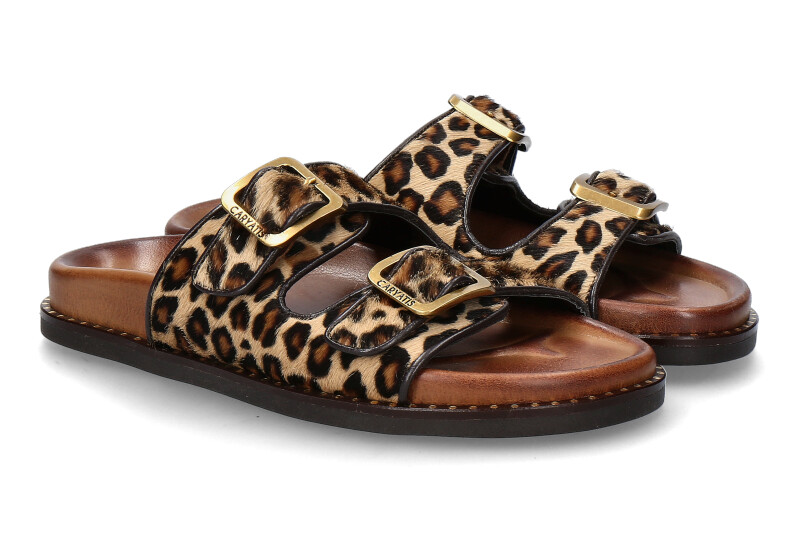 Caryatis Pantolette 68005 BROWN-LEOPARD