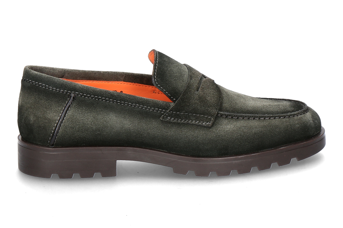 Santoni Herren- Loafer ROCK VELOURS- green/ dunkelgrün