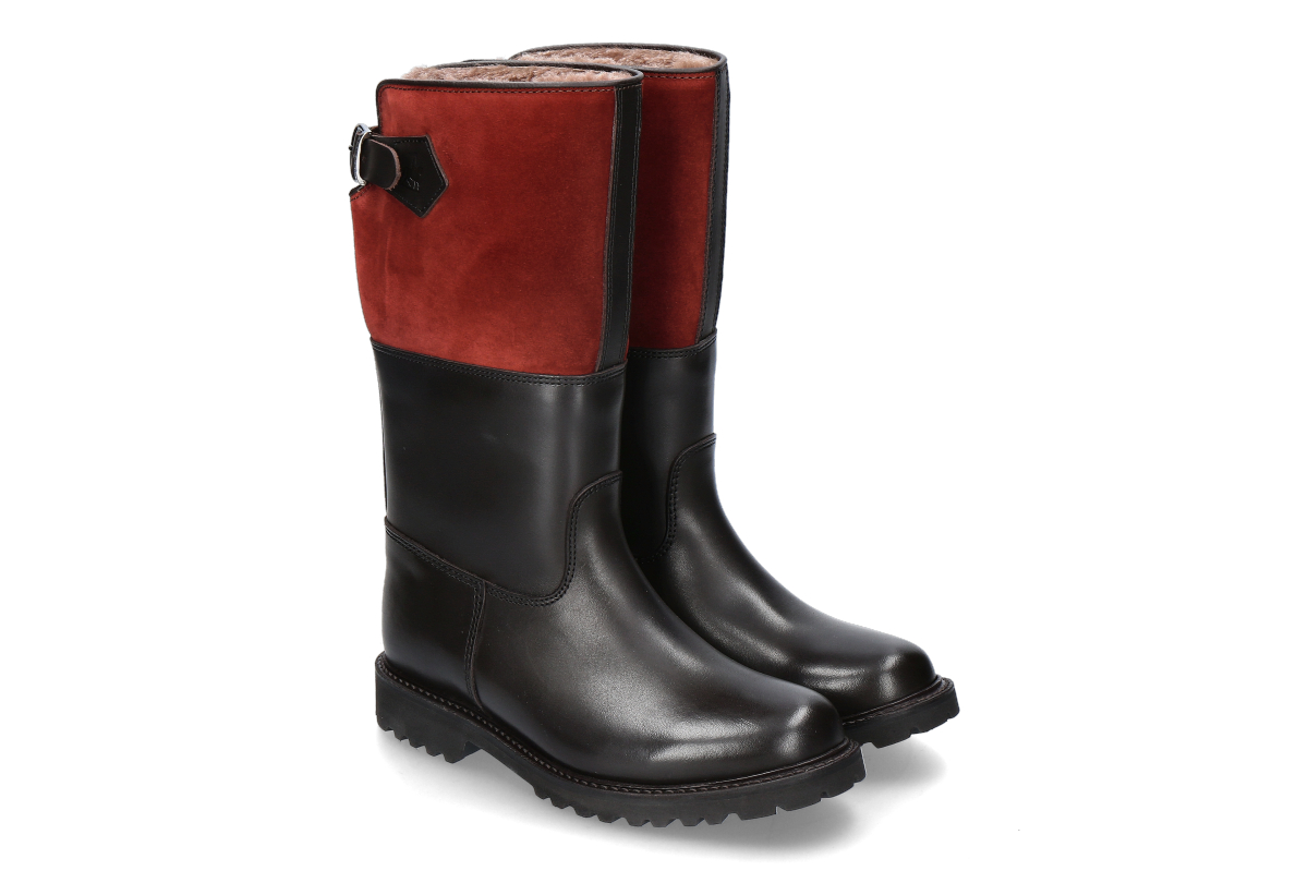 Ludwig Reiter Damen-Stiefel gefüttert MARONIBRATERIN - mocca rind/weinrot/herbstrot
