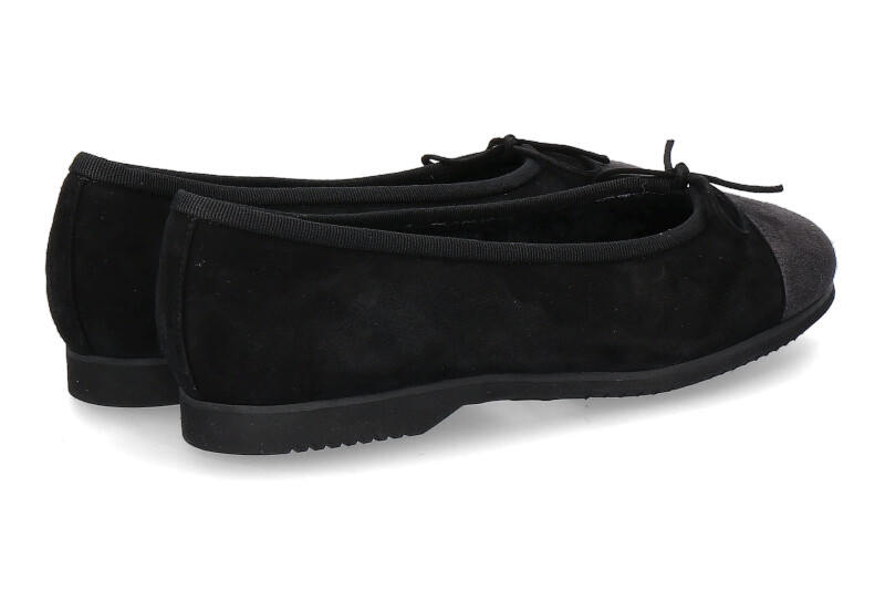 Unützer Ballerina gefüttert CAMOSICO NERO CAMOSCIO ANTHRAZIT  (37 )