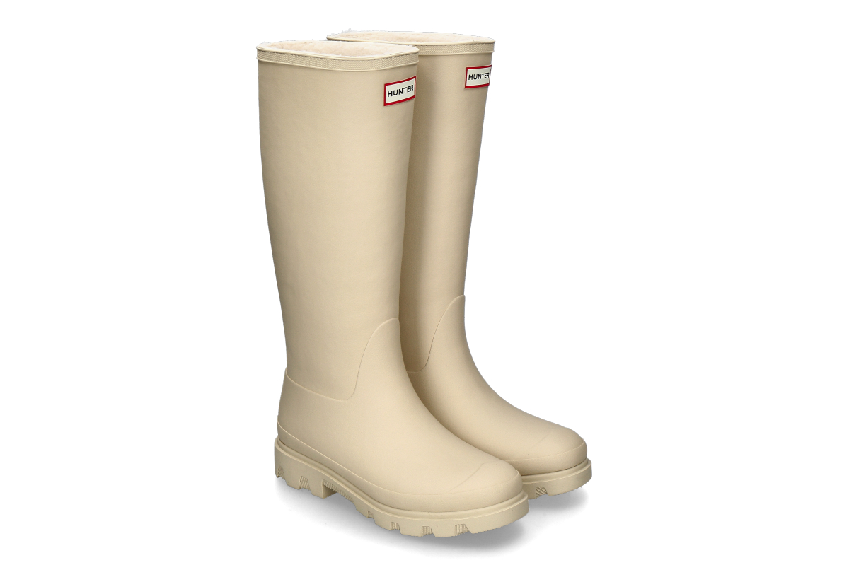 Hunter Regenstiefel gefüttert DOWNPOUR TALL- gravel/ grau