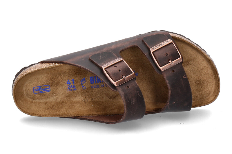 Birkenstock Pantolette ARIZONA NORMAL FETTLEDER HABANA (41)