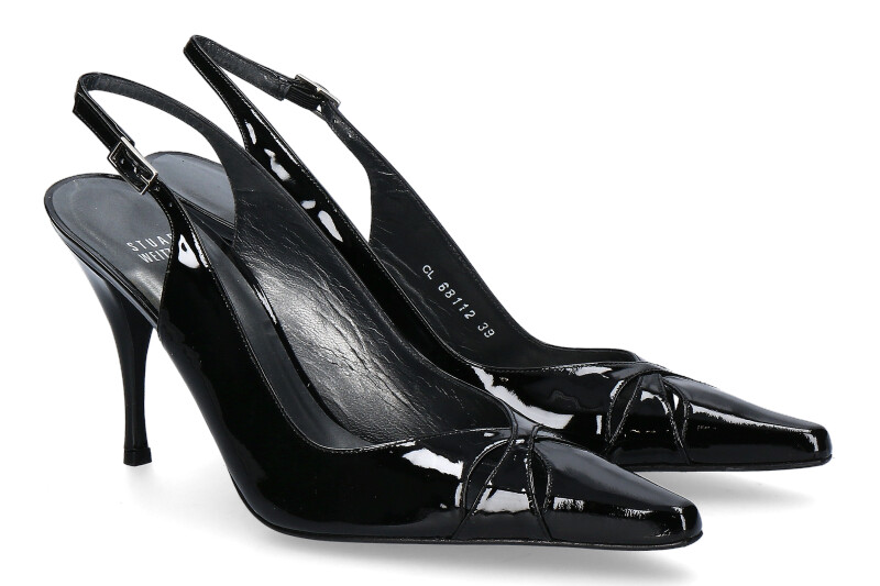 Stuart Weitzman Sandale REVEALING BLACK SOFT PATENT (39)