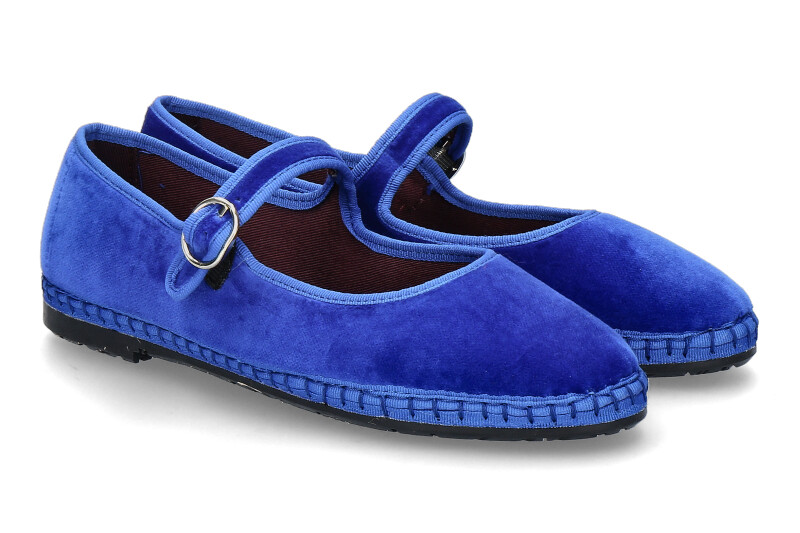 Flabelus Riemenballerina OE SAMT- königsblau