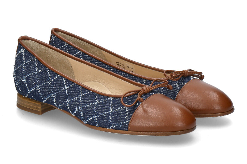 Brunate Ballerina FLEX NAPPA- braun/ denim