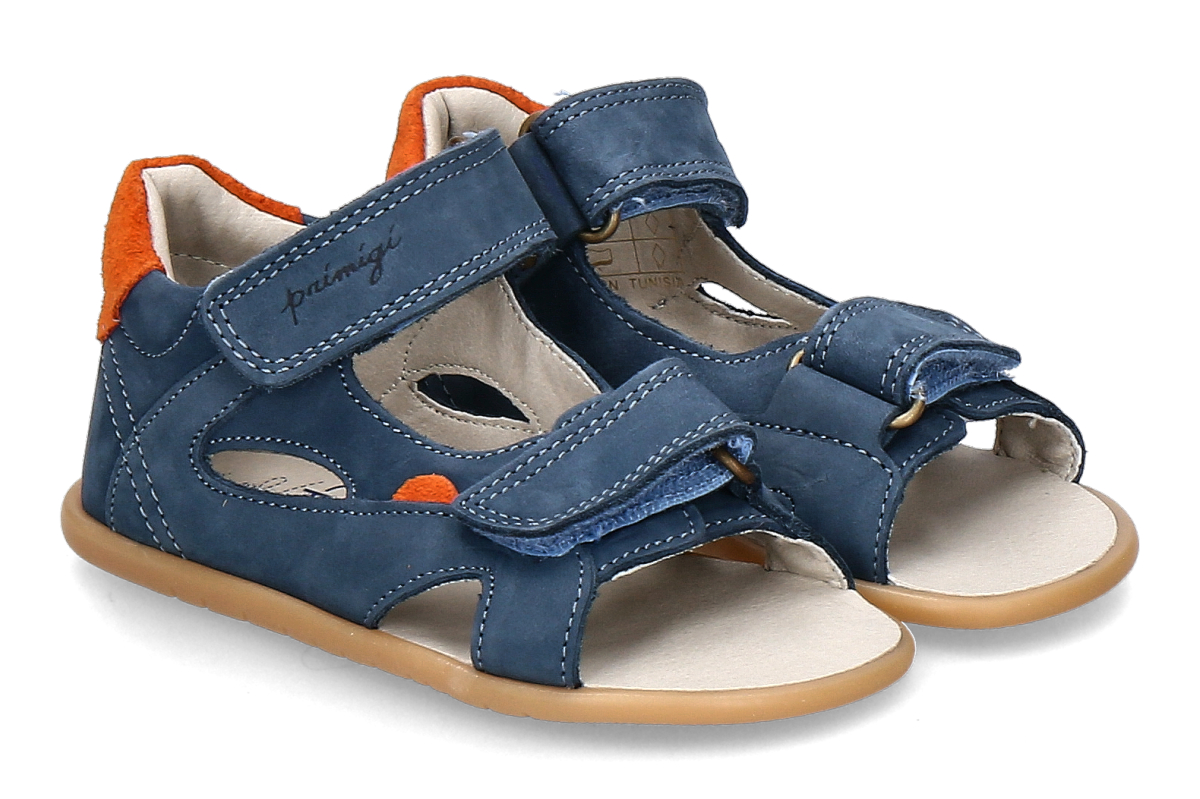 Primigi Jungen- Lauflernsandale SAND SOFT- blau/ orange