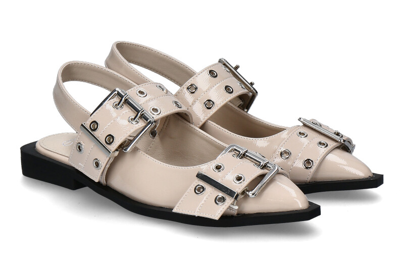 Exé Slingballerina PATENT- offwhite