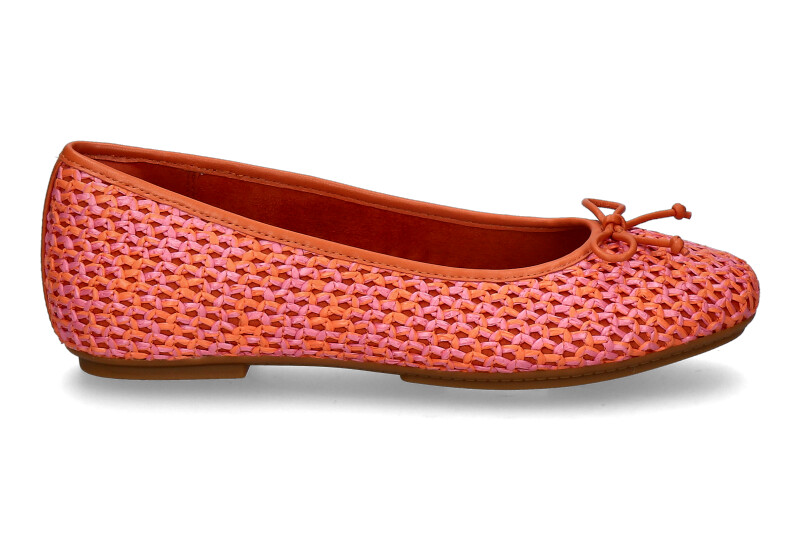 Fitflop Ballerina MARY JANE RAFFIA LEATHER- satsuma/pink perfect mix