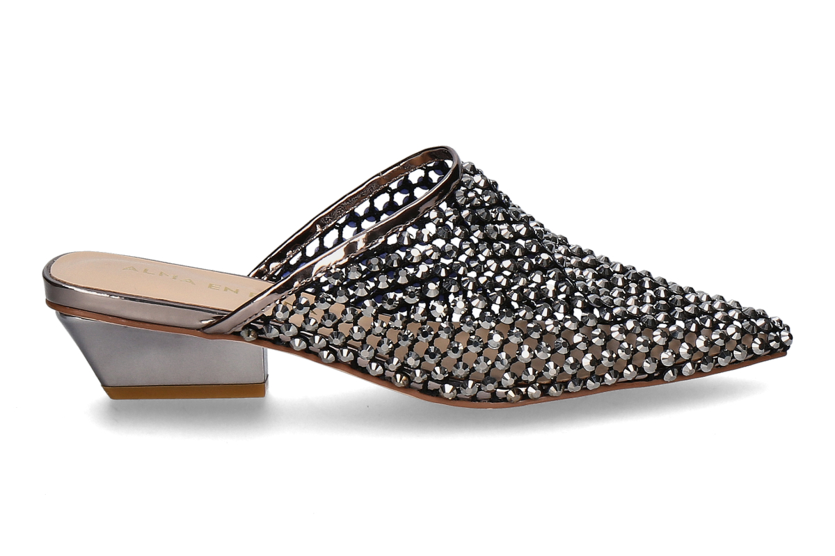 Alma en Pena Sabot MIRROR- pewter/ silber