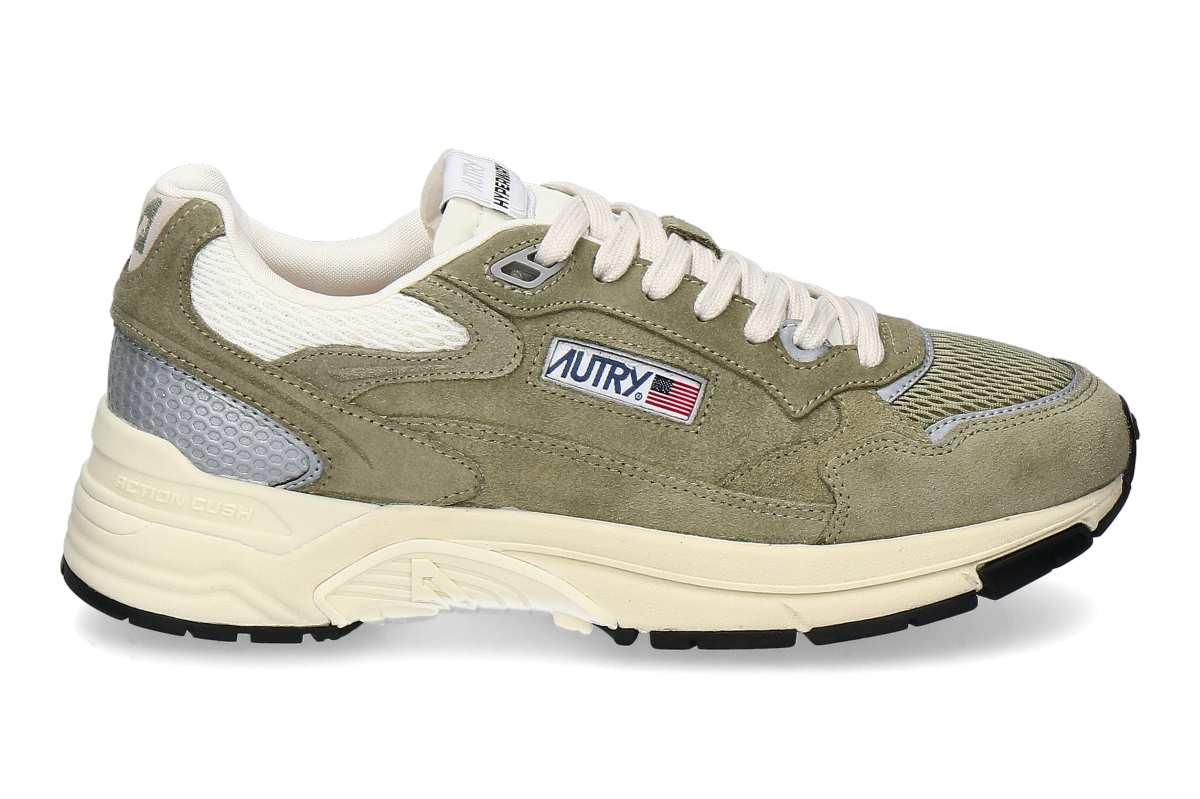 Autry Herren- Sneaker HYPERWAY LOW SUEDE MESH UM14- grün/ silber