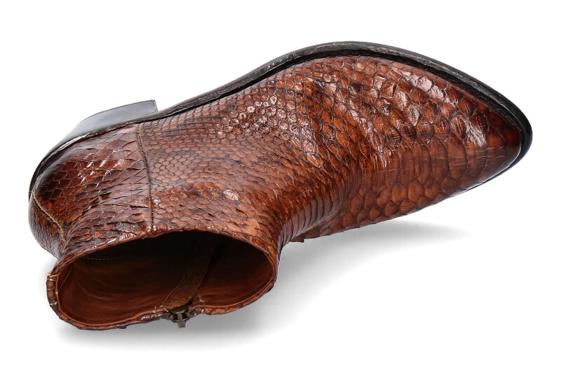 La Bottega di Lisa Stiefelette PITONE CUOIO (39)