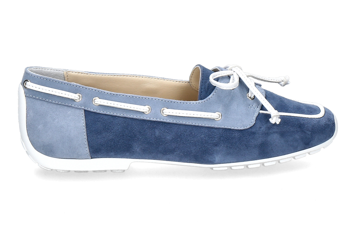 Mania Mokassin 1105 PROCAR BIANCO- hellblau/ weiss