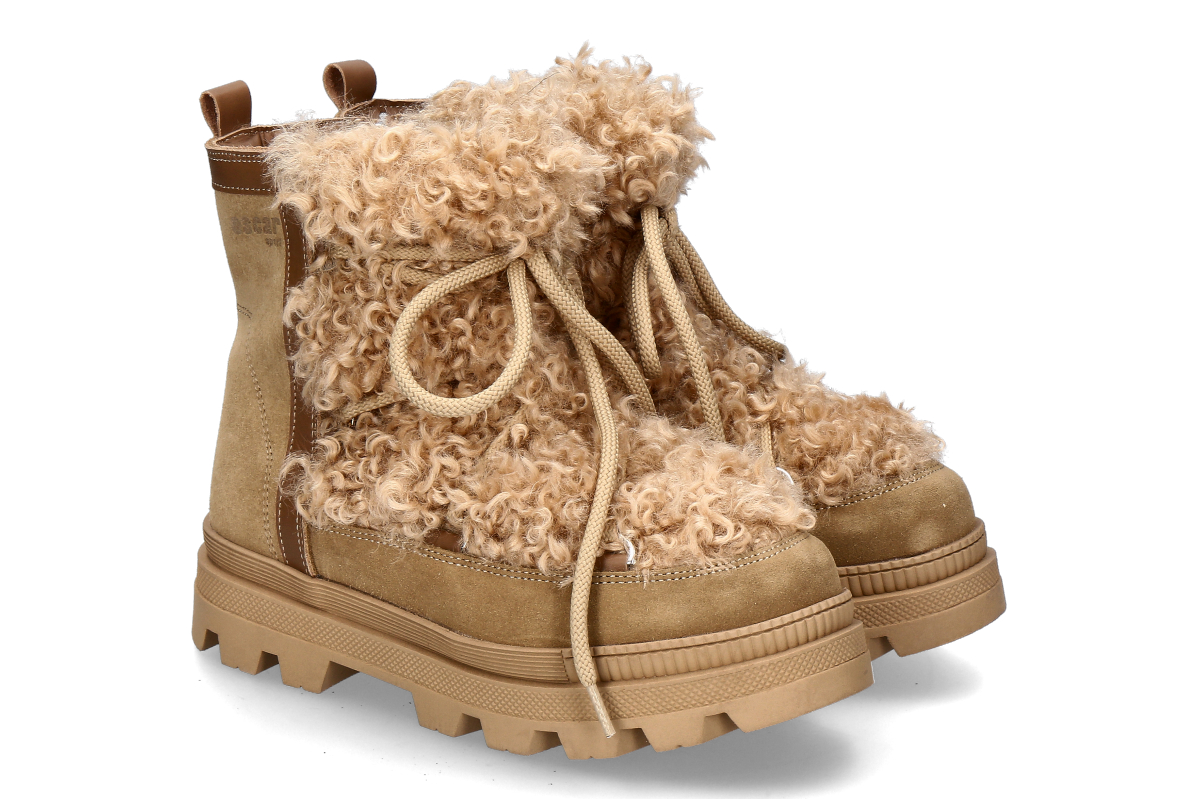 Oscar Sport Damen- Fellstiefel gefüttert ANET SHORT- beige