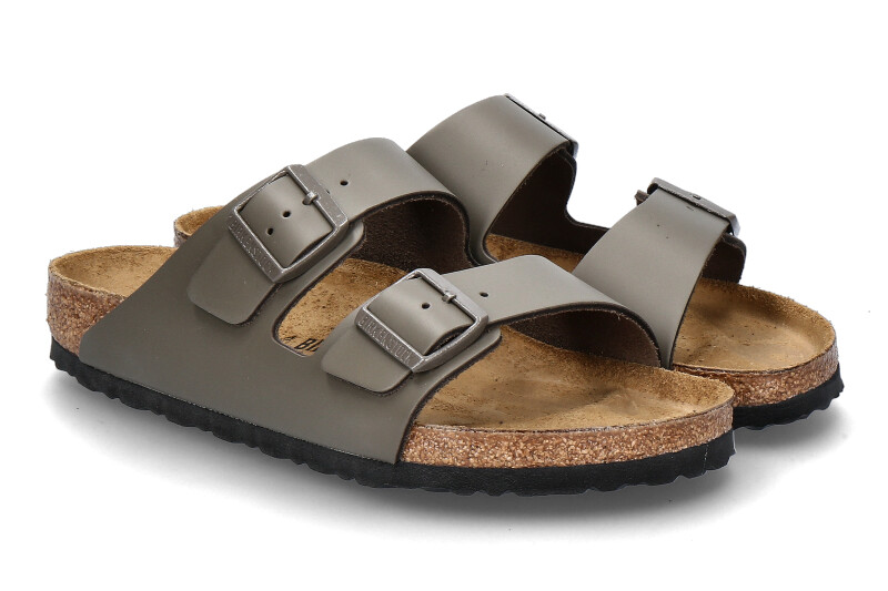 Birkenstock Pantolette ARIZONA NORMAL BS NATURLEDER- concrete gray