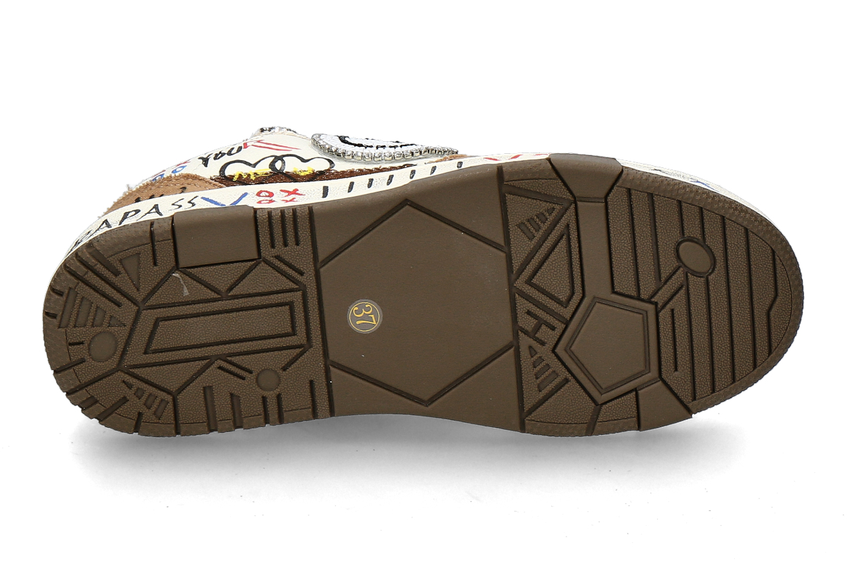 Nan-Ku Couture Sneaker SKATER SMILEY- brown_232300085_5