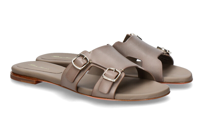 Santoni Damen- Pantolette FORESAW LEATHER- brown/braun