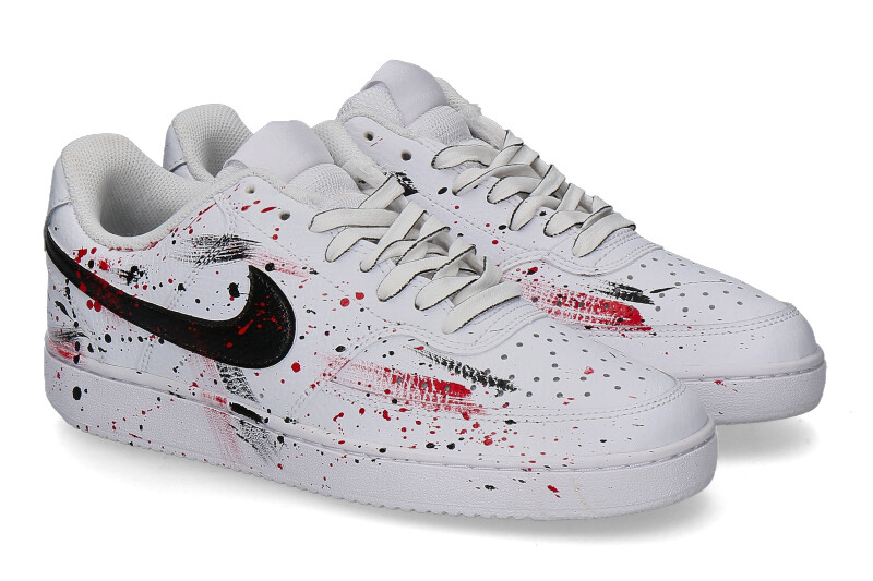 Nike Sneaker by Ballo Da Sola COURT VISION LOW WHITE RED BLACK