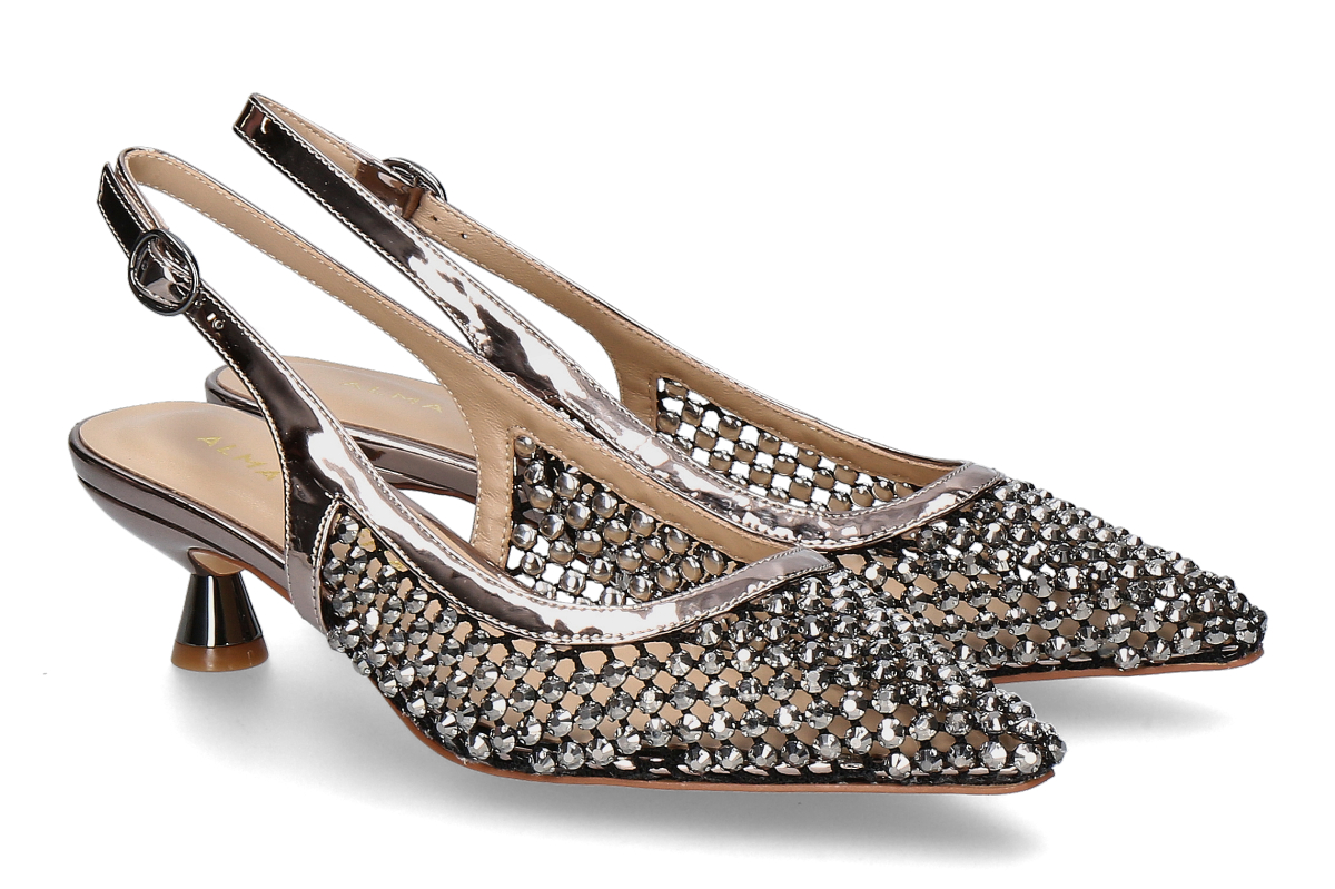Alma en pena Slingpumps MIRROW PEWTER- silber