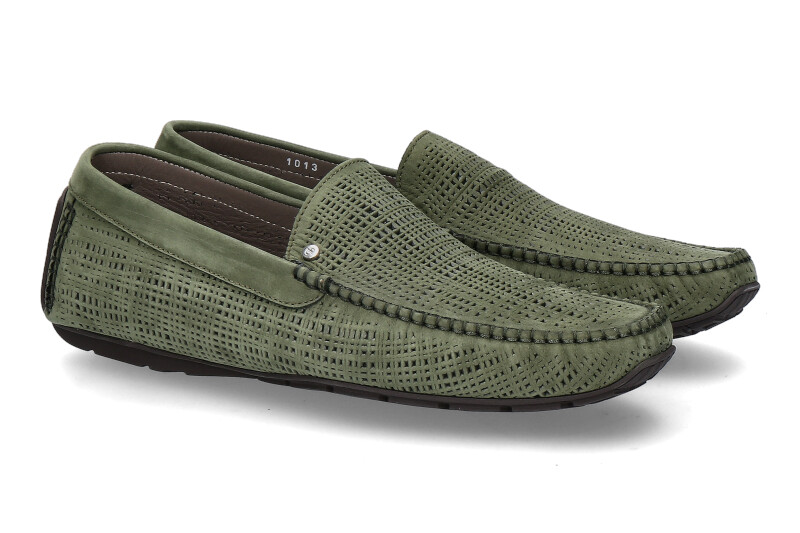 Aldo Bruè Mokassin VITELLO NABUK- oliva/ grün