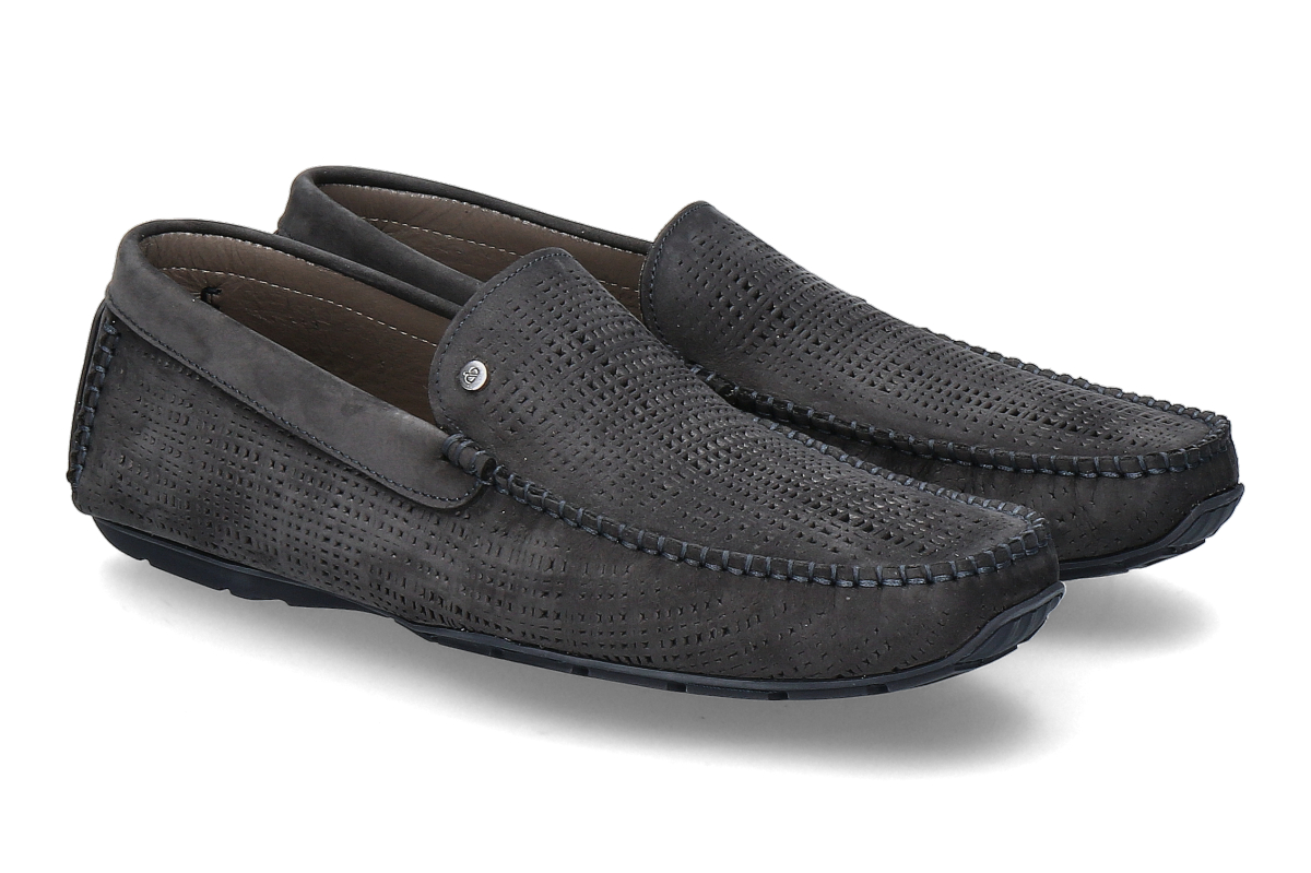 Aldo Bruè Mokassin BUFALO NABUK- notte/ dunkelblau