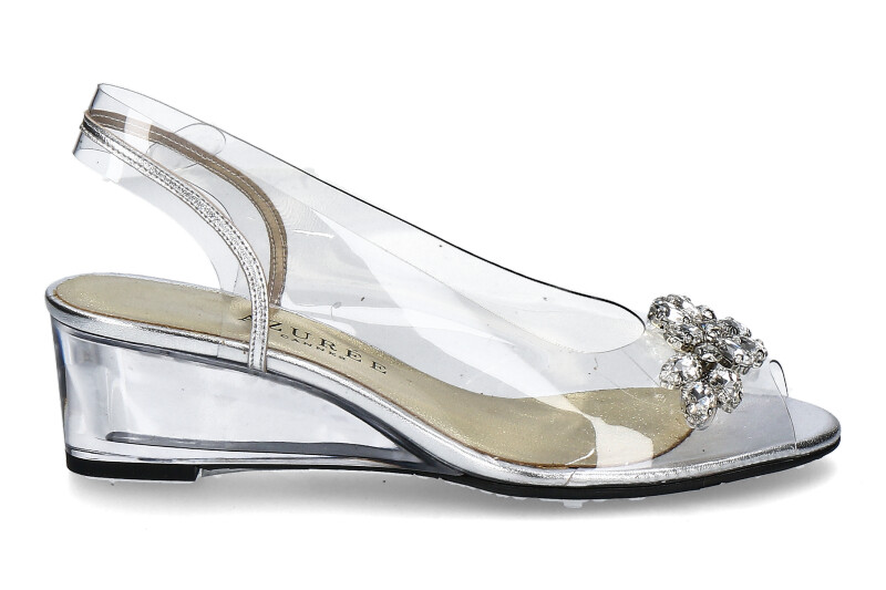 Azuree Cannes Keilsandale MARCEL METIS ARGENT MOTIF CRISTAL 