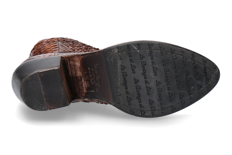 La Bottega di Lisa Stiefelette PITONE CUOIO (39)