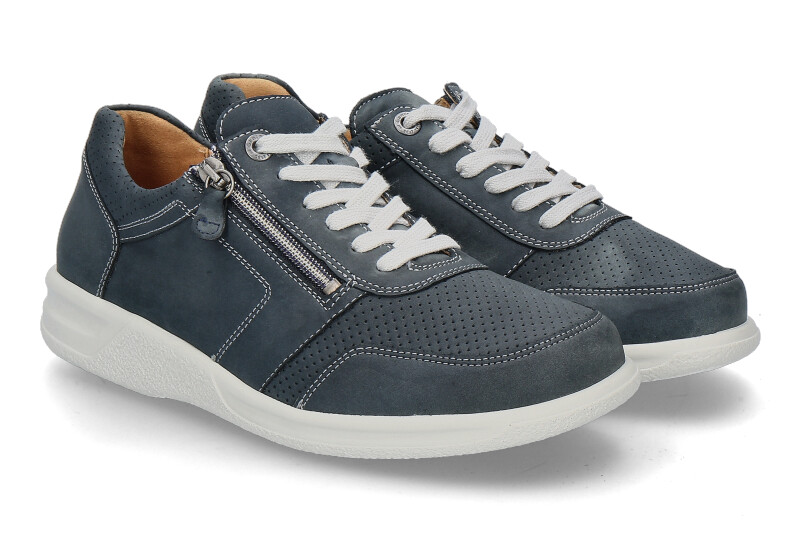 Ganter Herren- Sneaker KURT K VARIO SENSITIV NUBUKLEDER- ink/blau