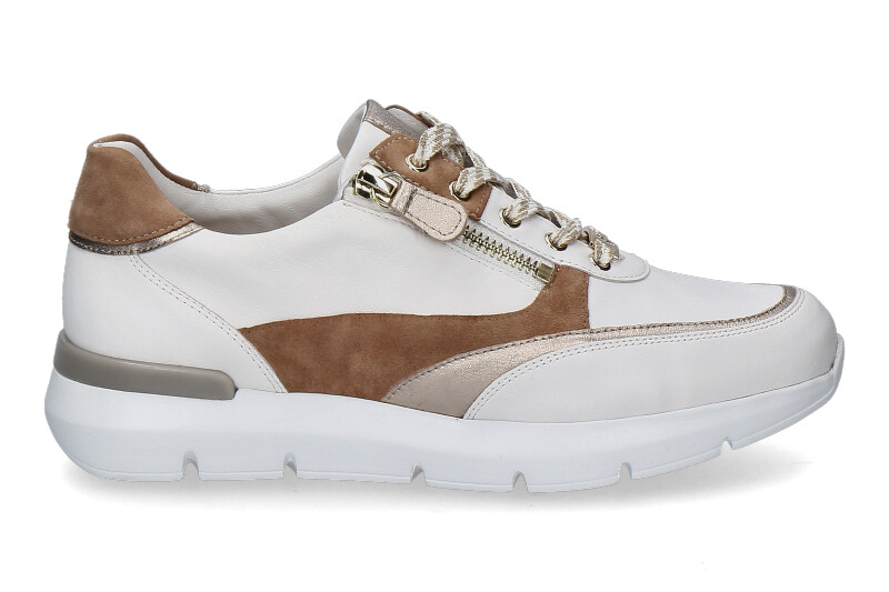 Hassia Sneaker BORDEAUX H-WEITE PREMIUMSHEEP-LEDER- weiss/cappucci