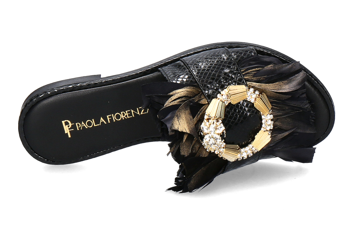 Paola Fiorenza Pantolette SNAKE SLIDER- nero_271000117_5