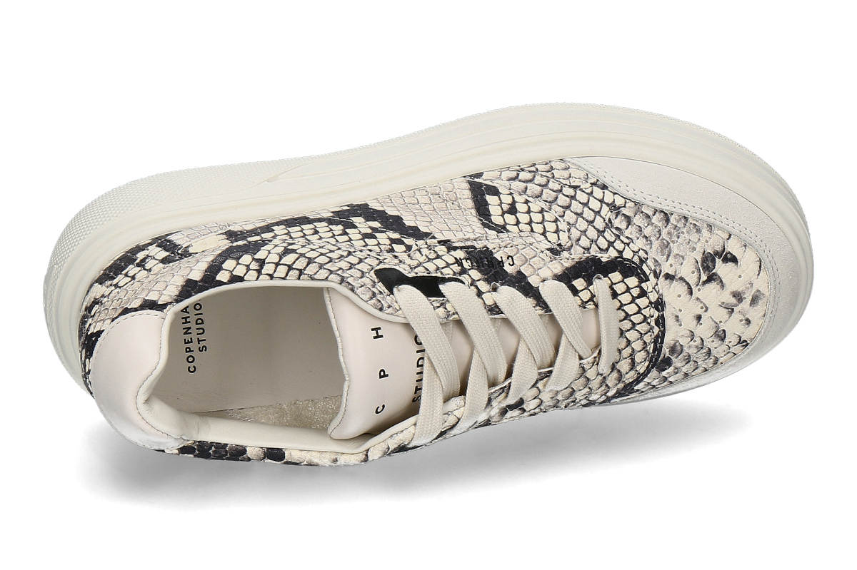 Copenhagen Studios Damen- Sneaker CPH191 LEATHER MIX- snake cream_232900540_4