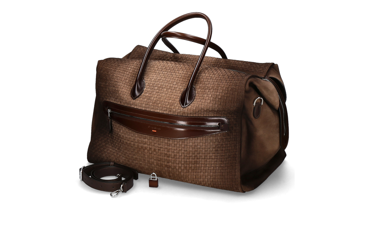 Santoni Herren- Weekender dunkelbraun