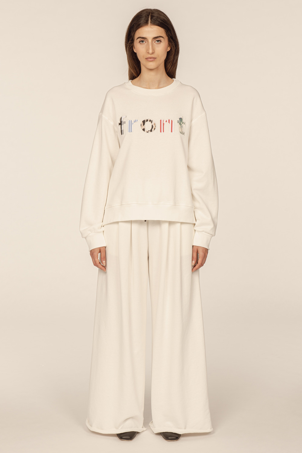 Front Street 8 Damen-Sweatshirt mit leichtem Rundhalsausschnitt FRONT & BACK