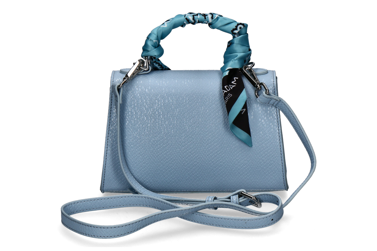 Rue Madam Handtasche MINI TEDDY STRASS- snake light blue/ hellblau